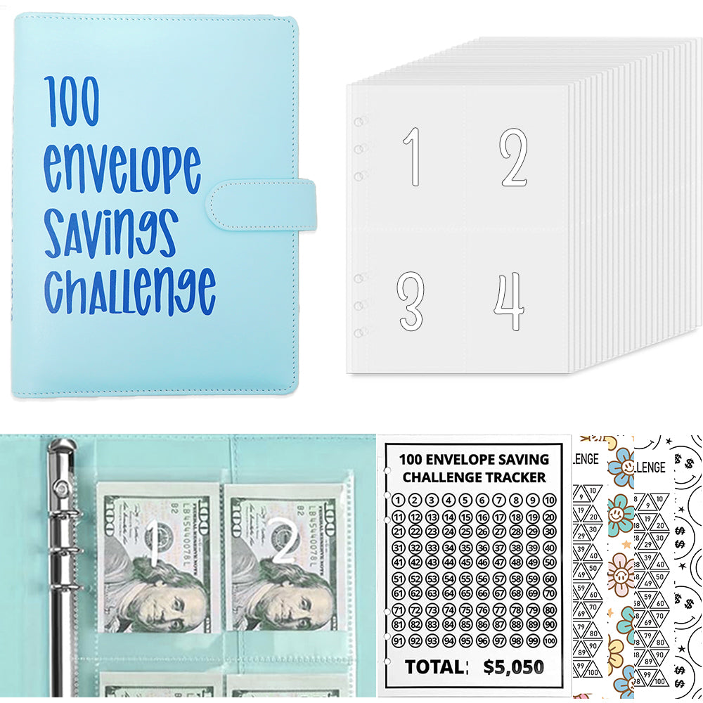 Upgraded 100 Envelope Challenge Binder 3-in-1 Version