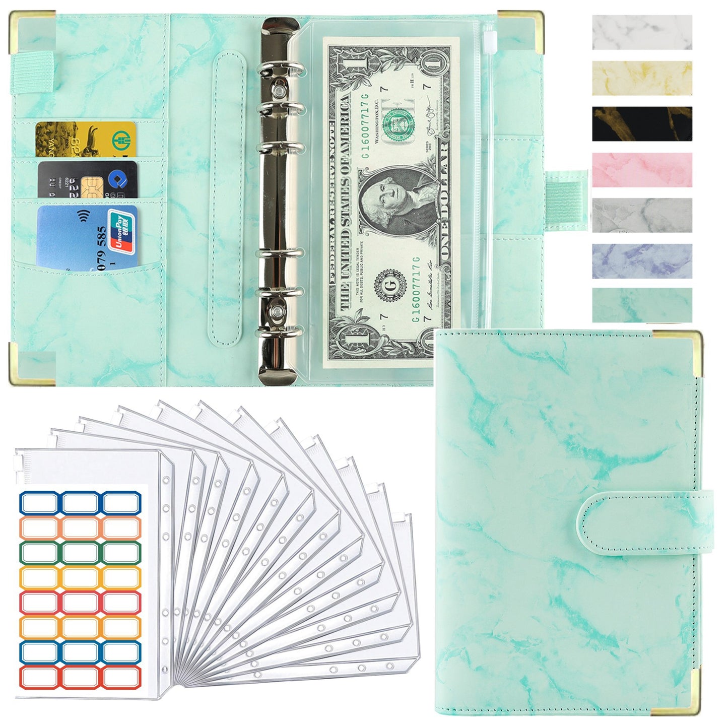 Marble Wish Binder Savings Challenge binder