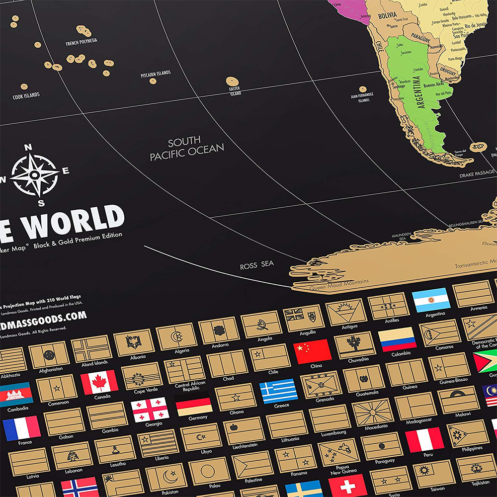 ⭐️Scratch Off Map Of The World Large Size Upgraded Version