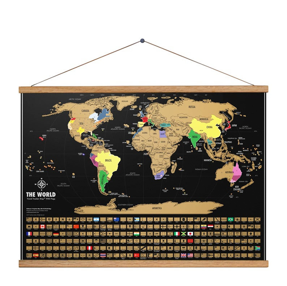 ⭐️Scratch Off Map Of The World Large Size Upgraded Version